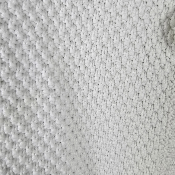 L.L. Bean Women's Chunky Knit 100% Cotton 3/4 Sleeve Cardigan in White Size XL - Picture 5 of 9